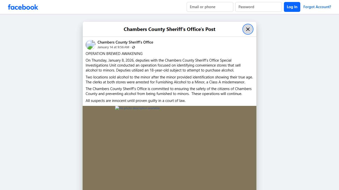 OPERATION BREWED... - Chambers County Sheriff's Office Facebook